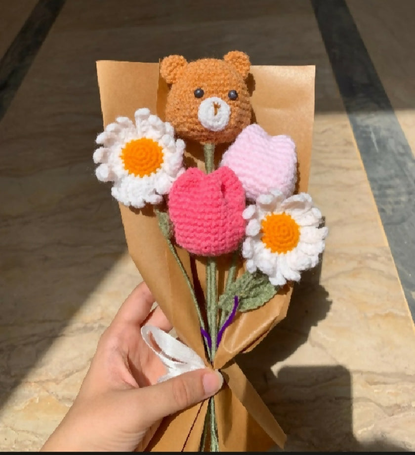 Crochet flower bouquet