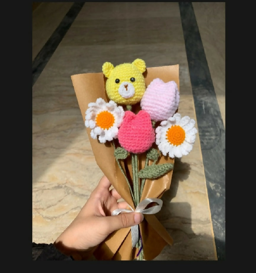 Crochet flower bouquet