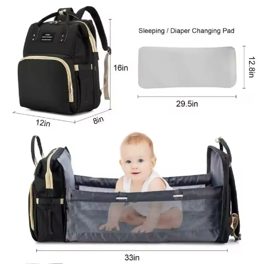 Bag ? 2 in 1 Branded Traveling High Quality mother baby bag ? ✨ Too Much capacity ✨ Use : traveling' picnic ✨ High Quality ✨ Size : big size ✨ 2 colour ✨ Easy to Carry ✨ Light Weight