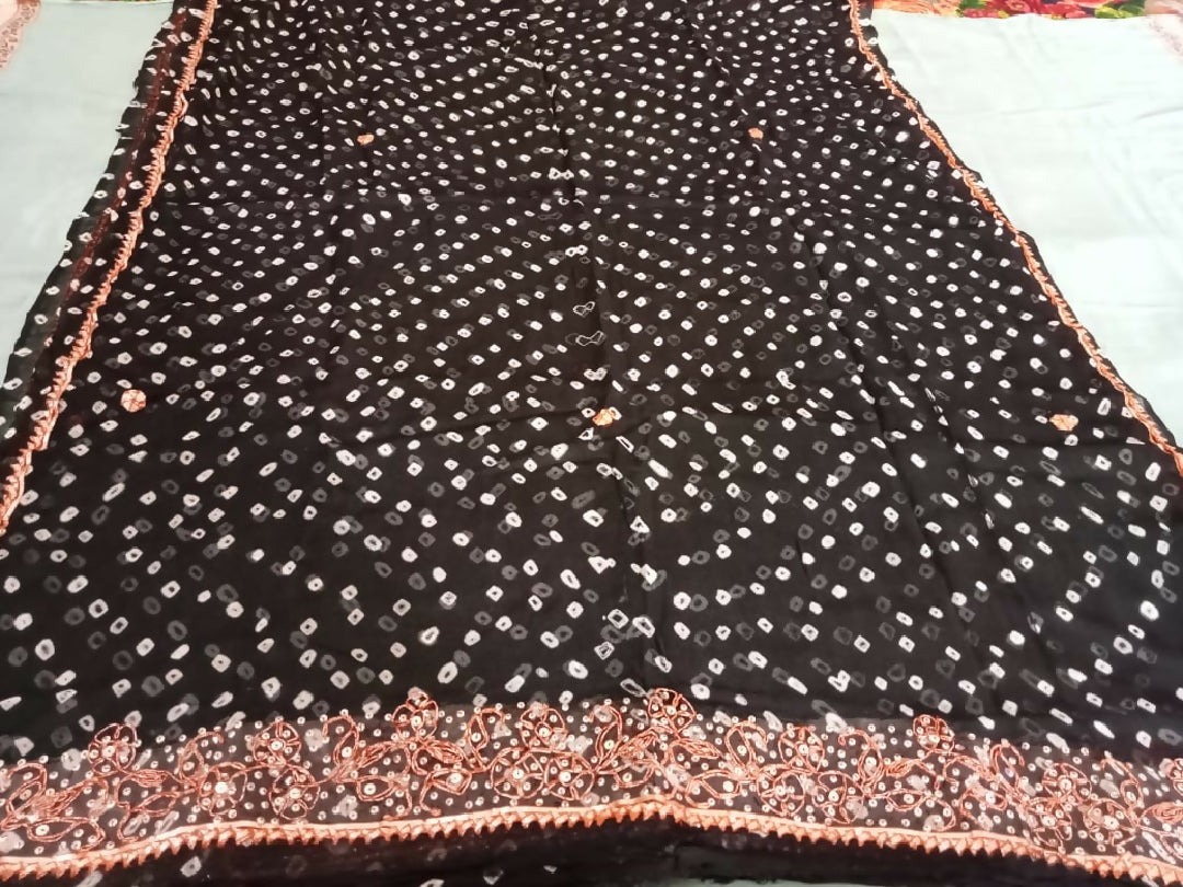 2piece chunri shafoon suit Gotta work with sequence