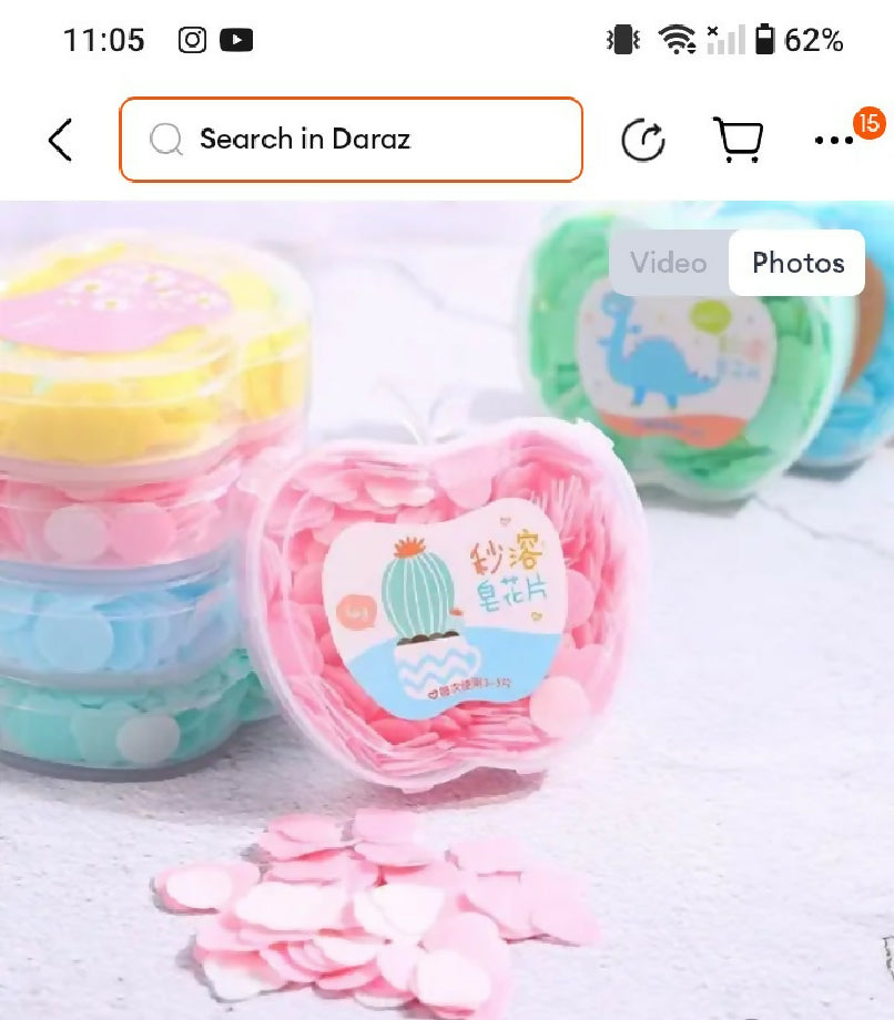 Paper soap disposable mini soap bath sheets flake