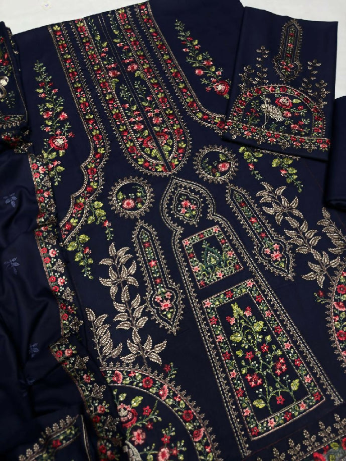 Luxury Heavy Embroidered Dhanak Winter collection For women