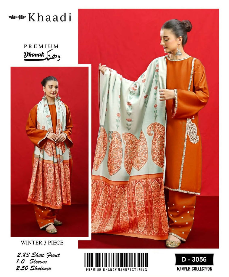 Luxury Embroidered Dhanak Winter collection For women