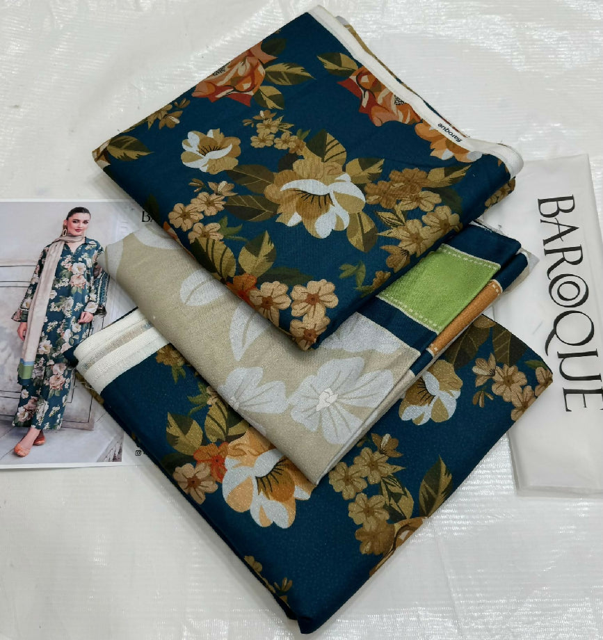 Unstitched PURE KARANDI Three Piece