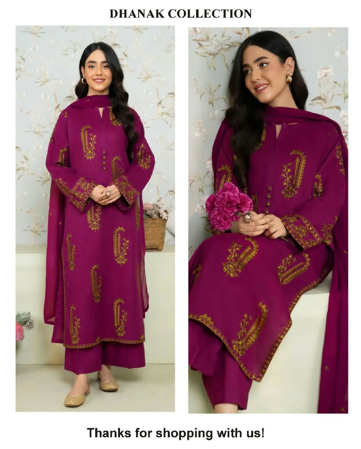 ?? *DHANAK 3PC* ?? *MOST HIT* LUXURY WINTER COLLECTION 2025 ? *FABRIC* DHANAK