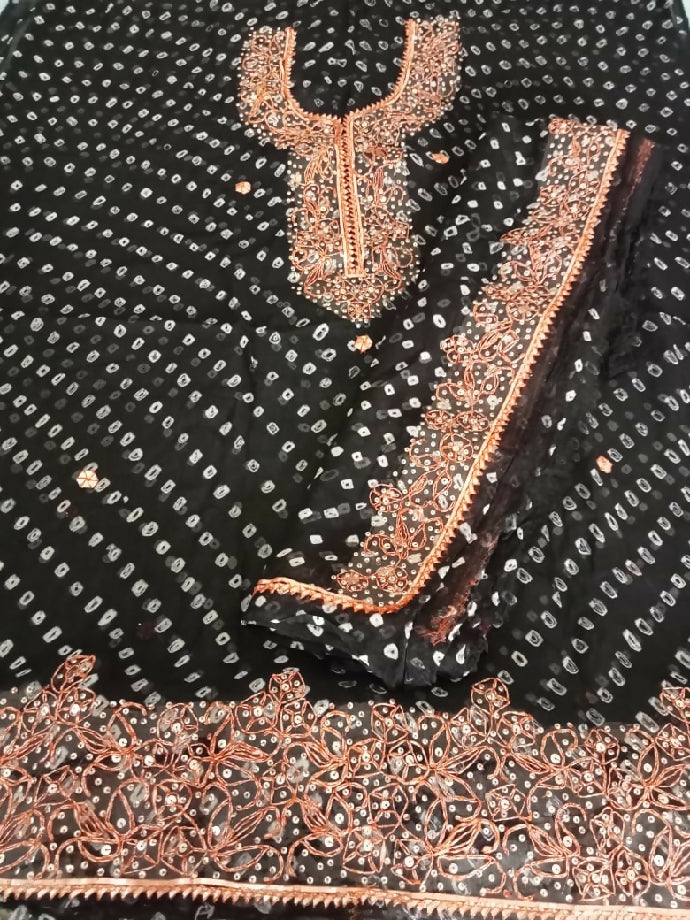 2piece chunri shafoon suit Gotta work with sequence