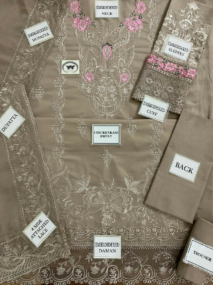 Unstitched party wear dress for women