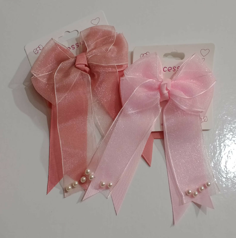 Fancy Hair Bow with pearls