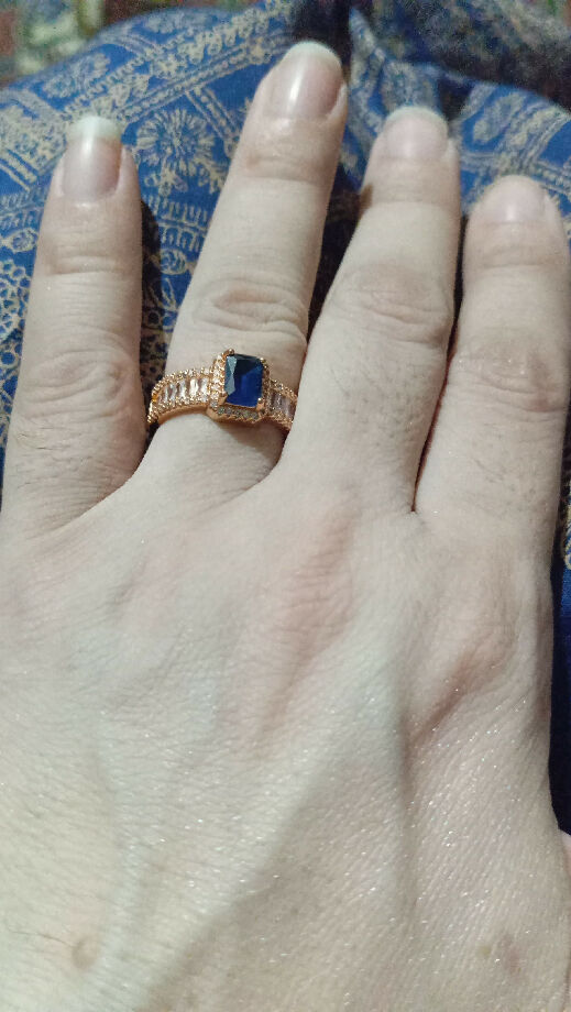 Blue stone ring with zarqon