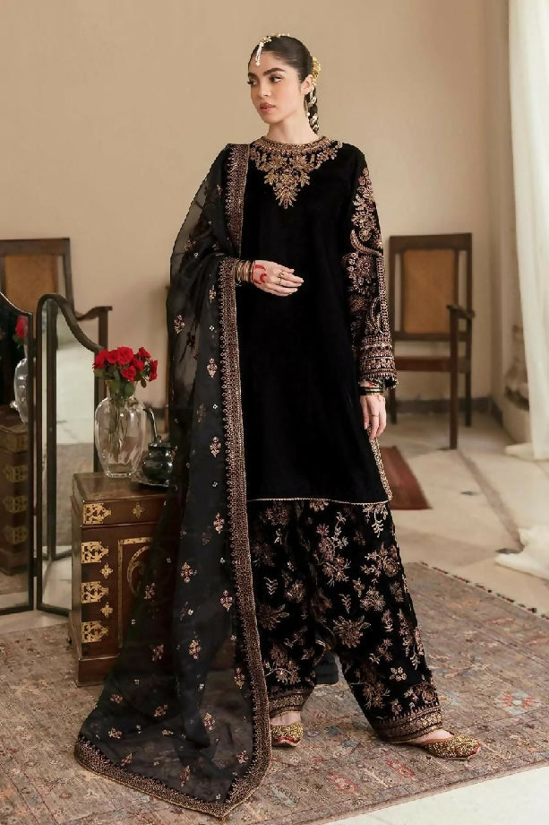 Luxury Embroidered velvet Dress for women