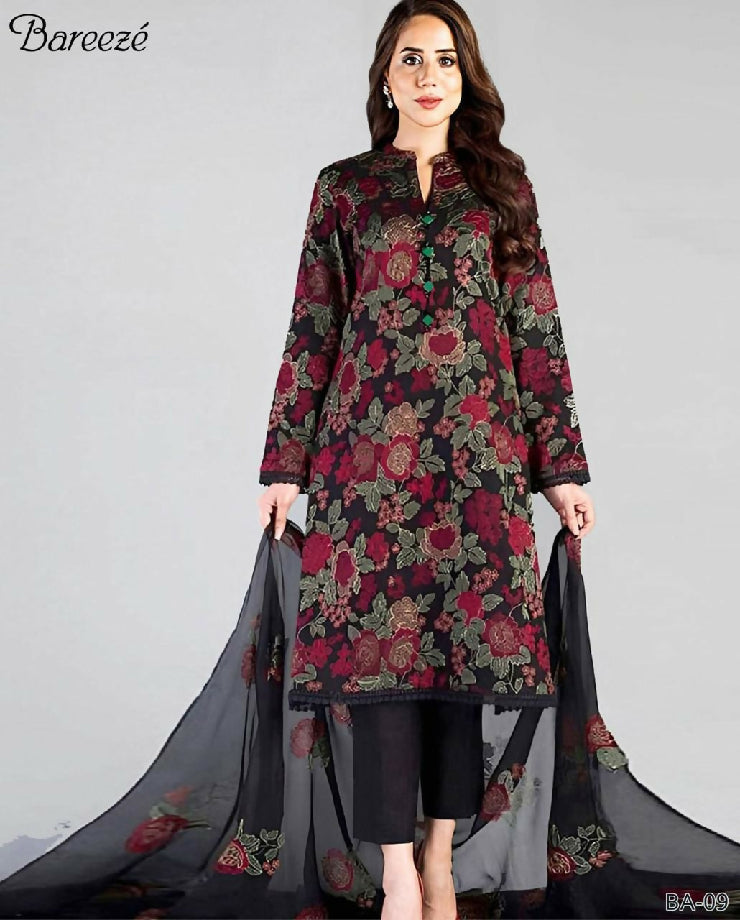 Winter collection 2025 3pcs embroidered
