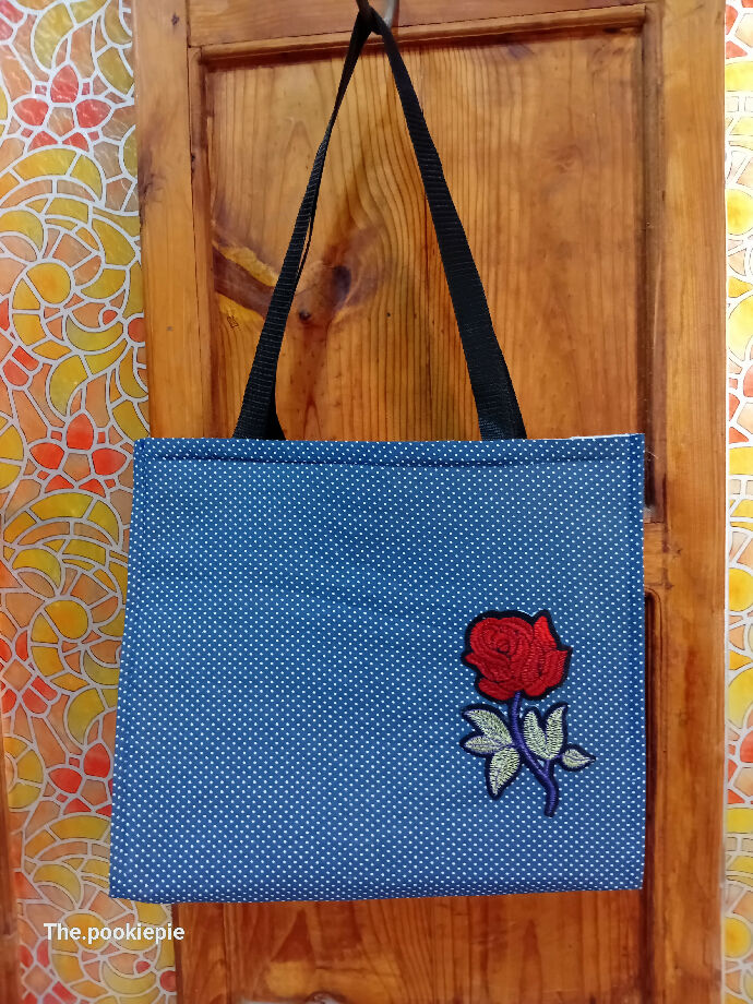 Rose Charm Tote Bags