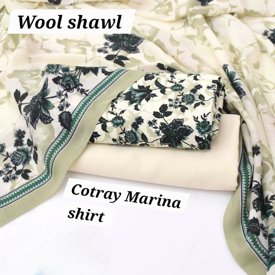 Imported marina Cotri with Wool shawl