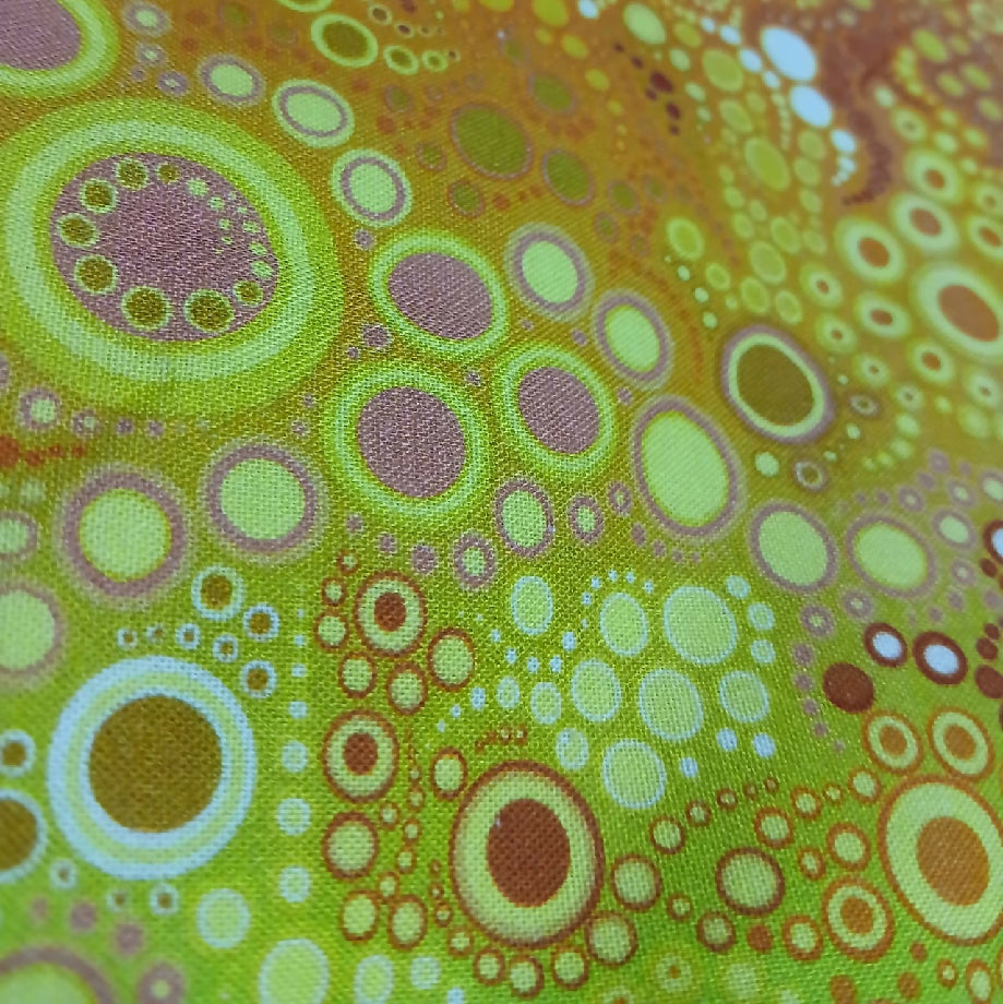 Rainbow Ombre Bubble Print Jeans Fabric for Top, Frock or Casual Wear (Imported)