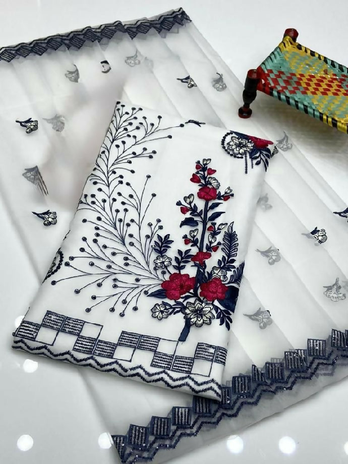 LUXURY KHADDI NET EMBROIDERED COLLECTION FOR Women