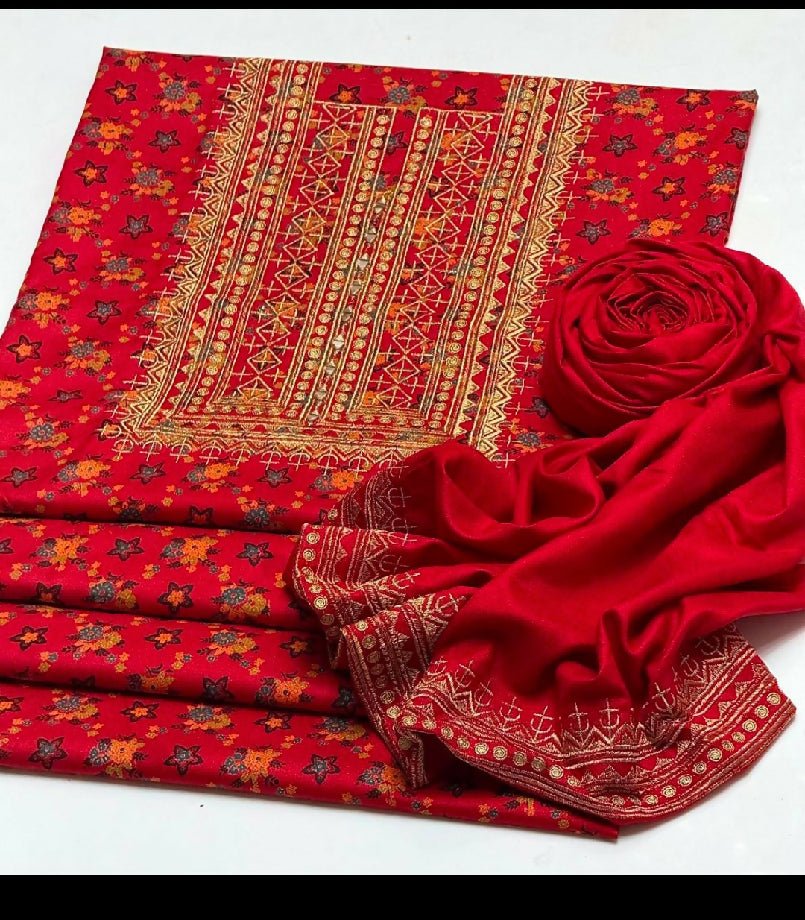 Dhanak embroidery 2pc