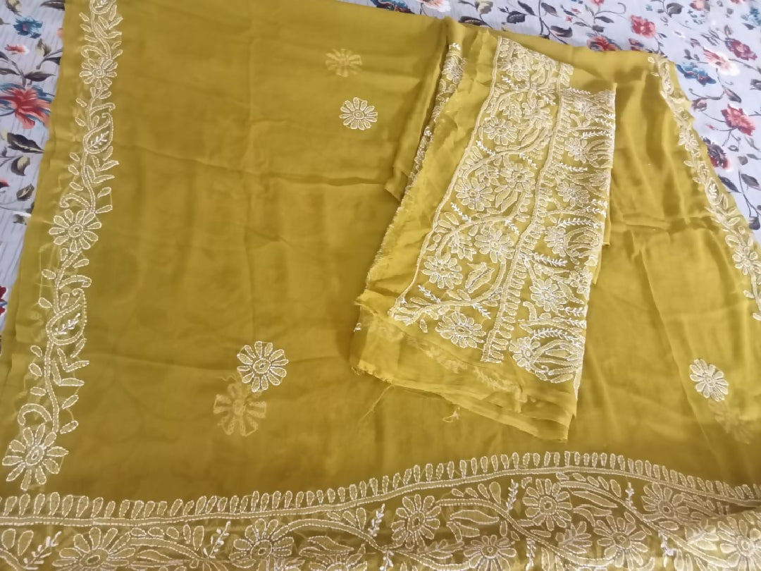 2piece bamber shafoon suit Shirt and dupatta