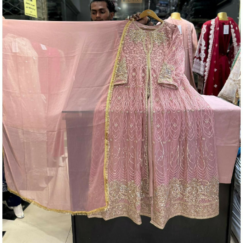 Heavy Embroidered Chiffon Maxi – 3 Piece Stitched