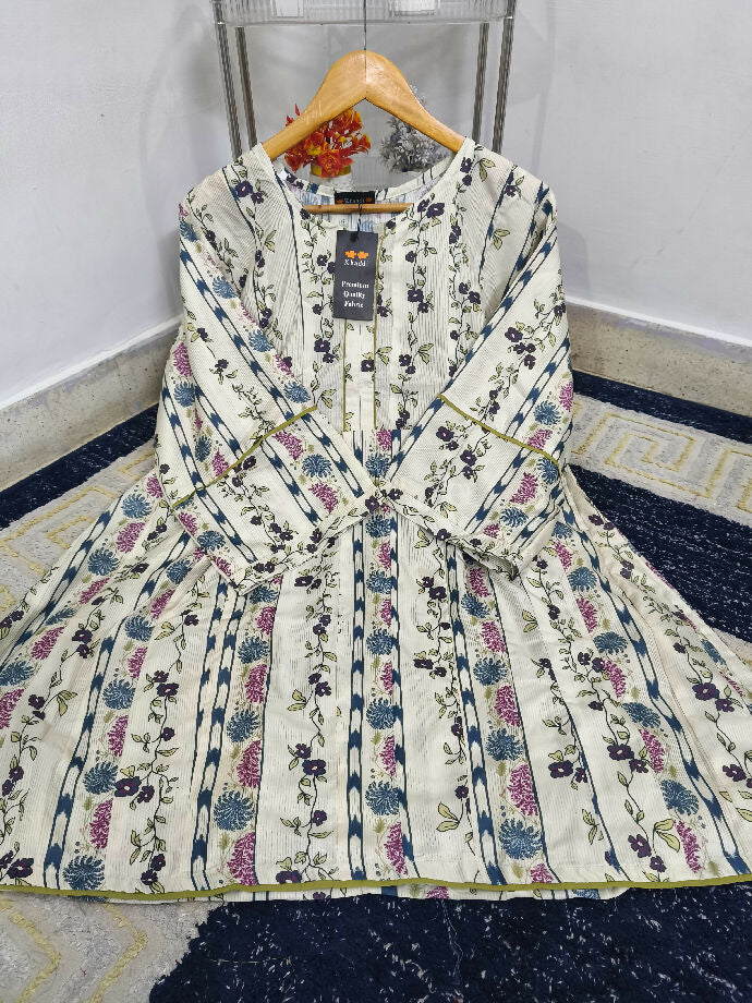 ORIGNAL KHAADI NEW PRINTS STITCHED FROCK*