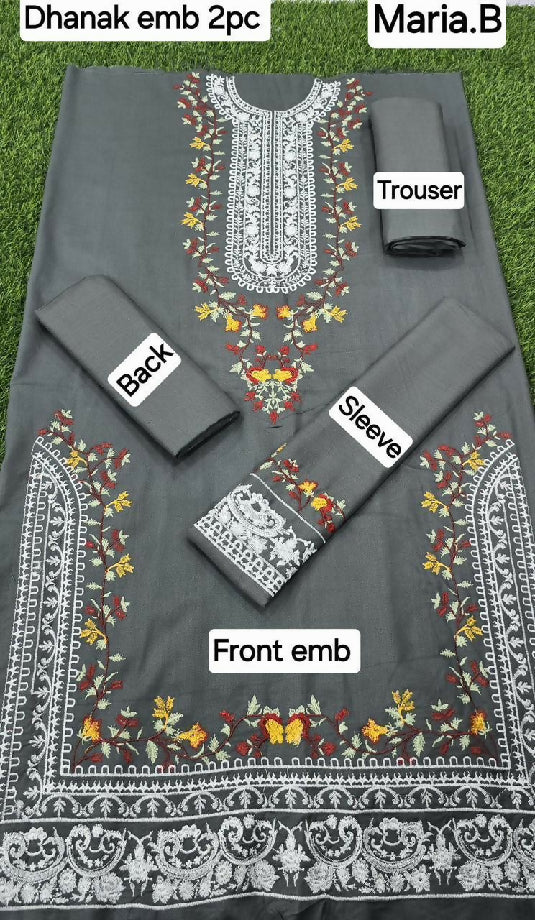 Embroidered Winter Collection 2-piece Fabric Dhanak