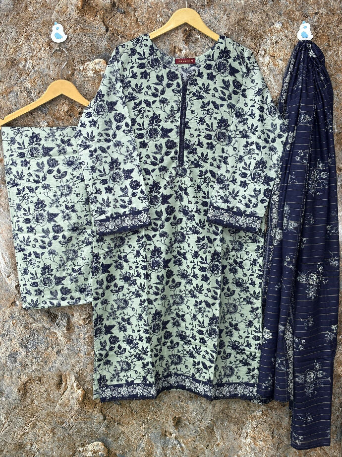 Bin Saeed 3 pc khadar Stitched Suit