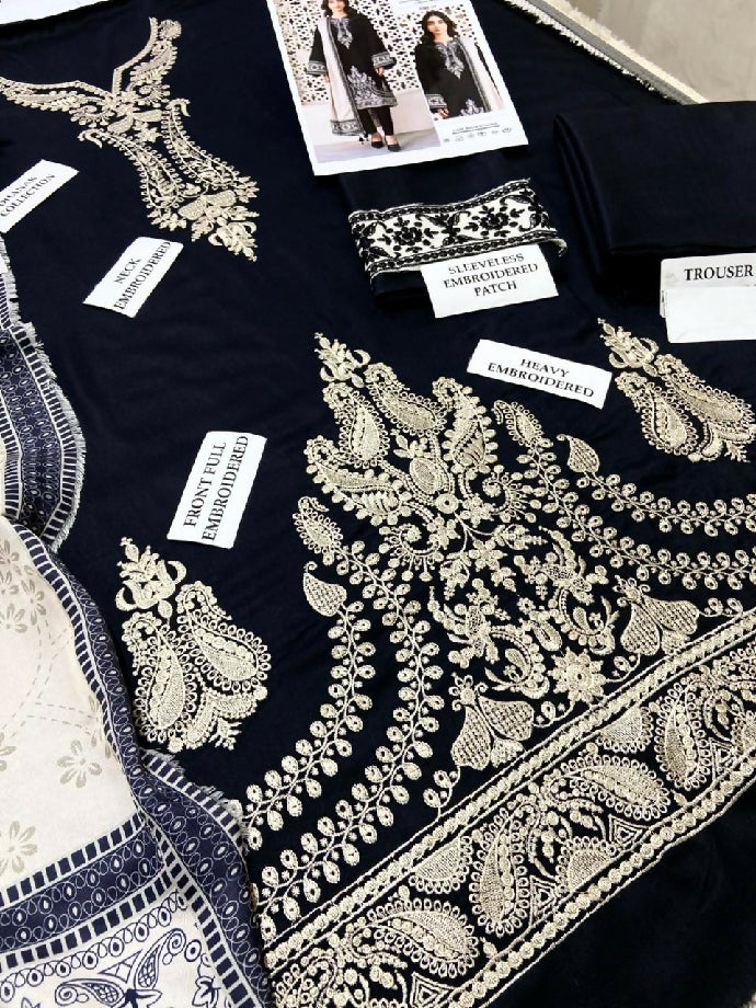 Dhank 3 piece heavy embroidered suit