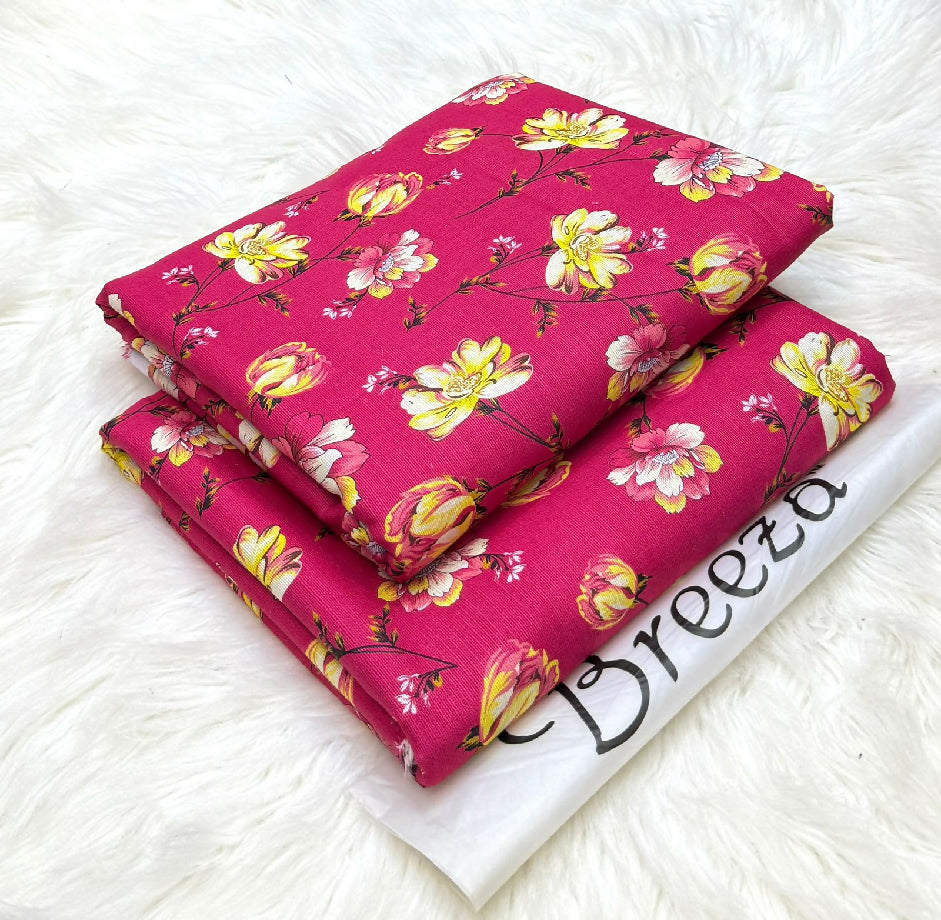 Unstitched Printed Khaddar Two Piece