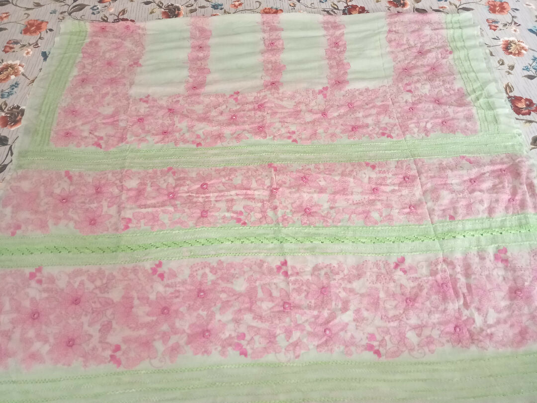 2piece bamber shafoon suit kacha kaam with tarkashi