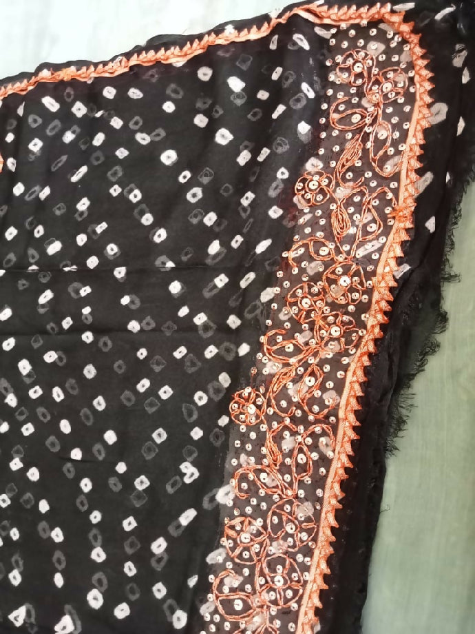 2piece chunri shafoon suit Gotta work with sequence