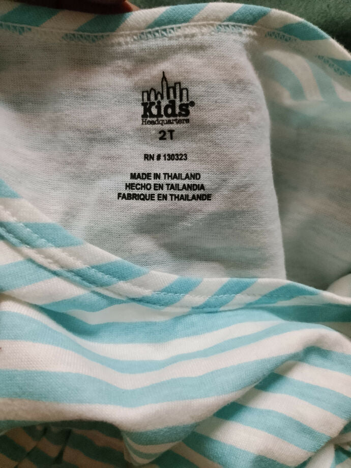 Kids Headquarter embroidered 2 piece set for 2 yr girl