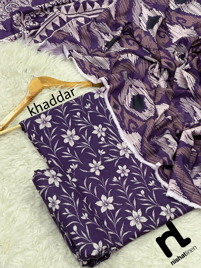 Unstitched Khaddar 3pc