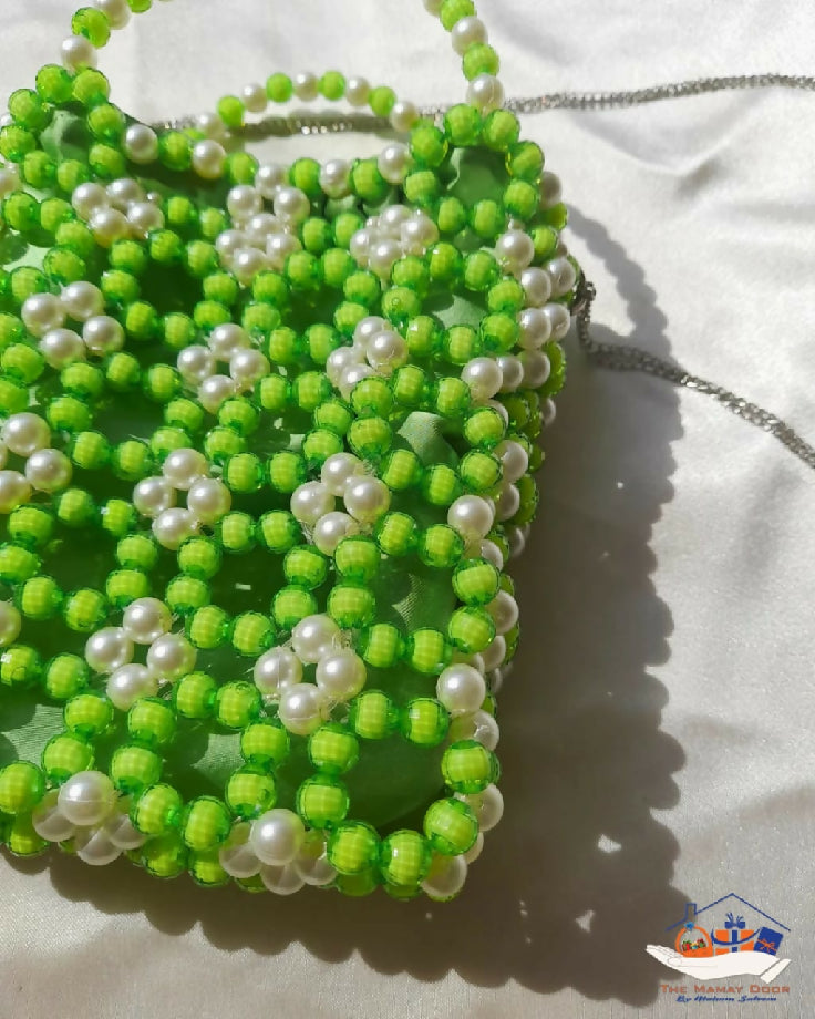 Green Beaded Handbag