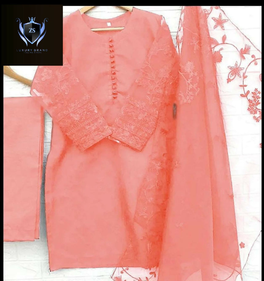 3 piece embroidered suit