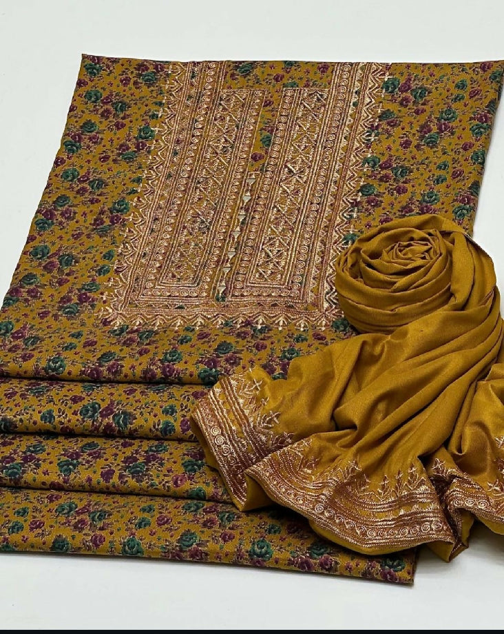 Dhanak embroidery 2 piece