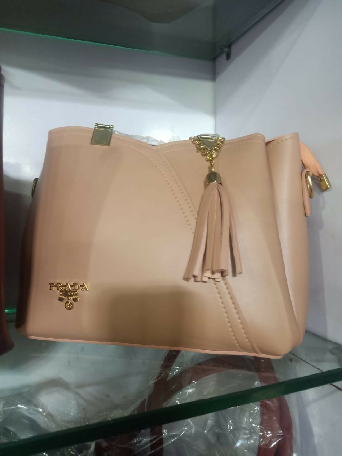 Baby pink Leather Hand bag