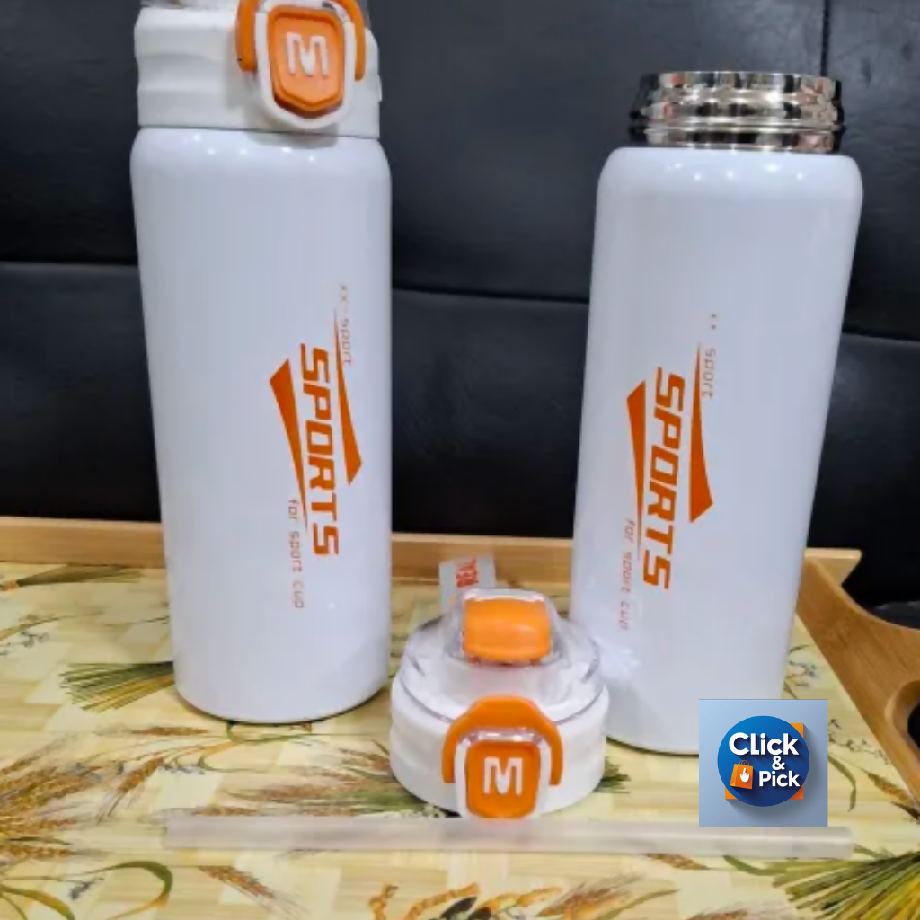 304 Stainless Steel Pink Cherry Blossom Thermos Bottle – Hot & Cold Portable Water Bottle with Bomb Cover