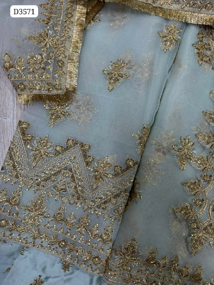 Shamos Silk Sequence Embroidered Lehenga
