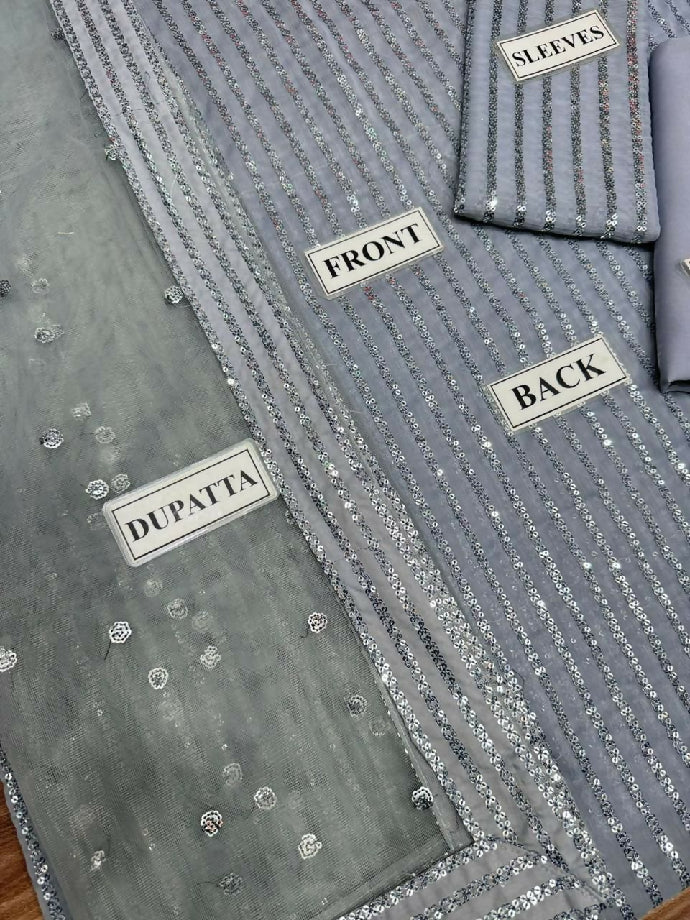 Embroided Chiffon Dress