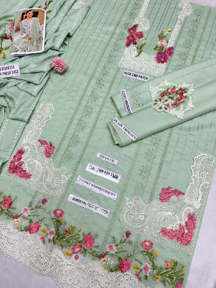 Crimson Dhanak 3 pcs embroidered Suit