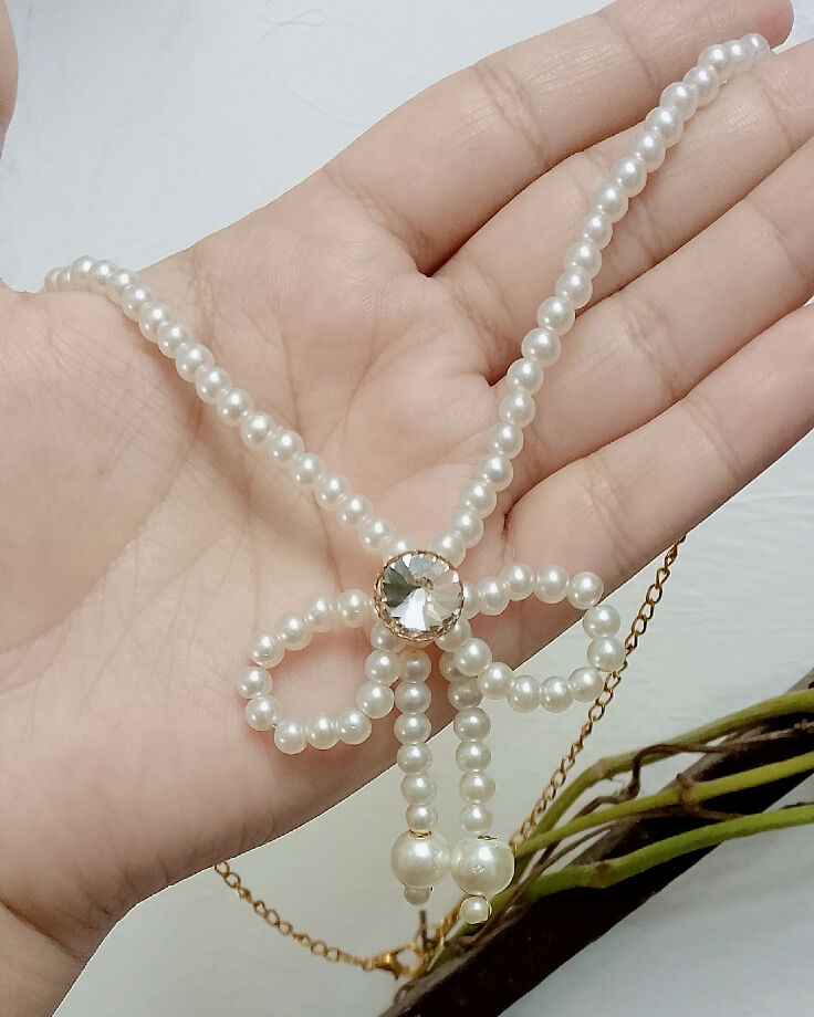 Handmade bow nacklace