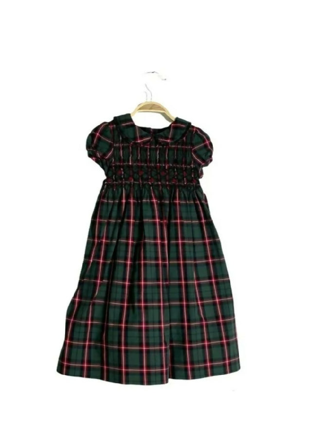 Janie and jack hand-smocked plaid dress for 2 yr babygirl