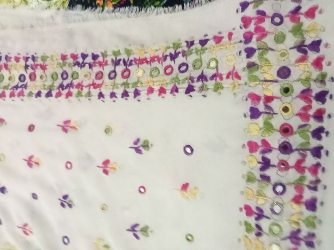 Hand Embroidered Georgette Chader