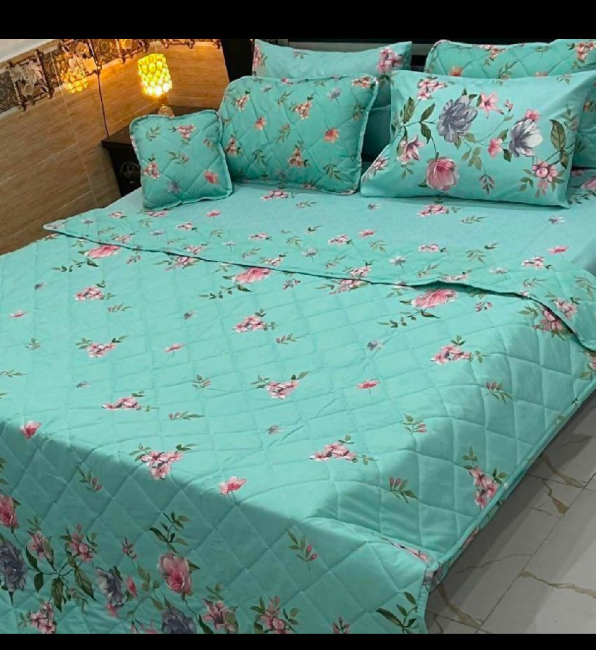 7pc printed comforter set