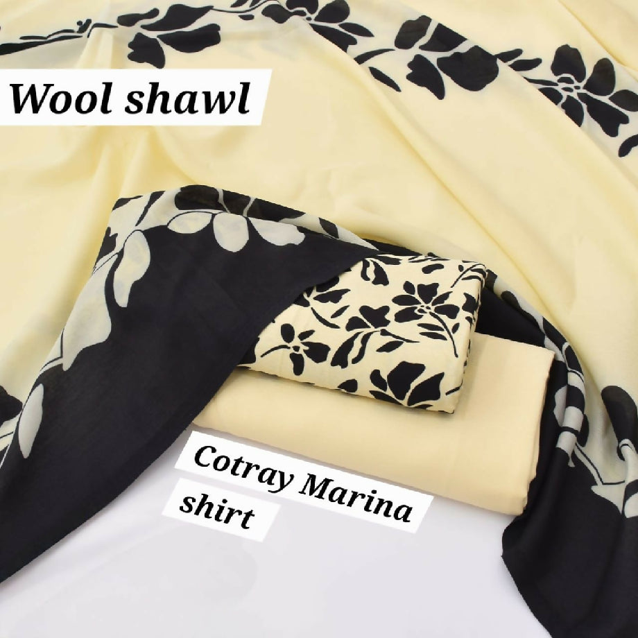 Imported marina Cotri with Wool shawl