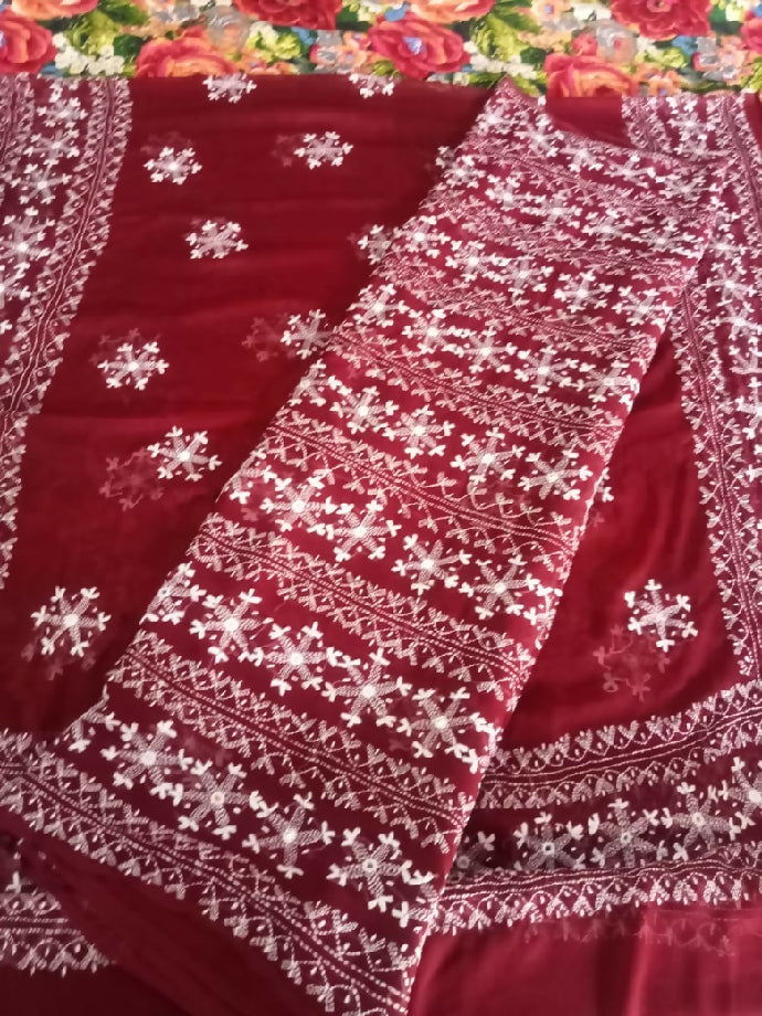 2piece bamber shafoon suit Shirt dupatta