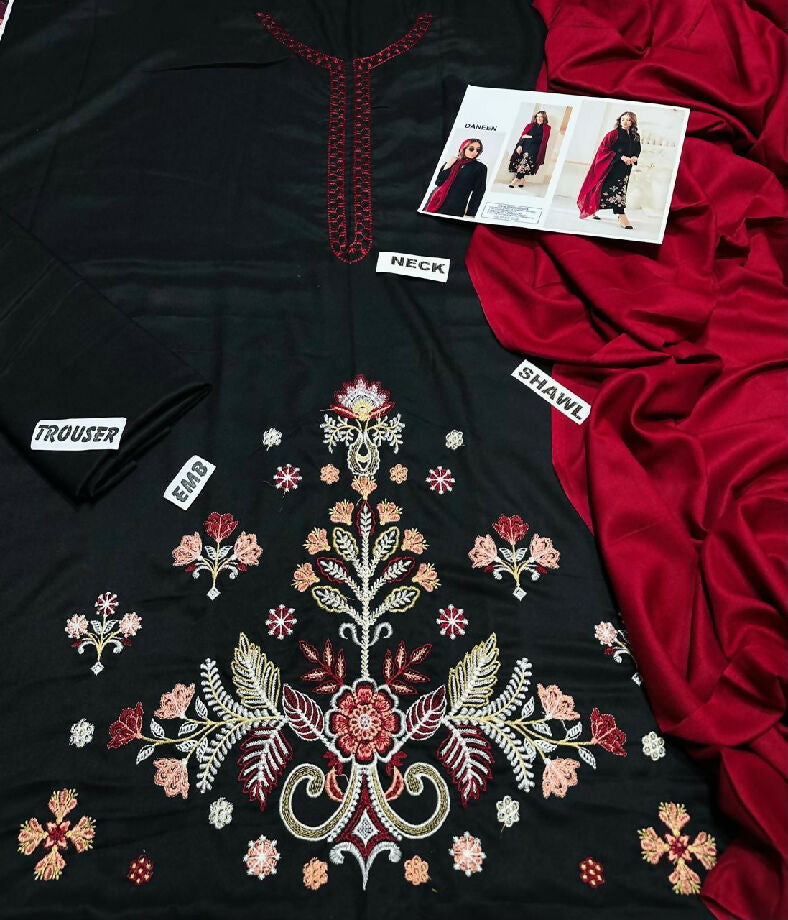 dhank 3 piece embroidery suit