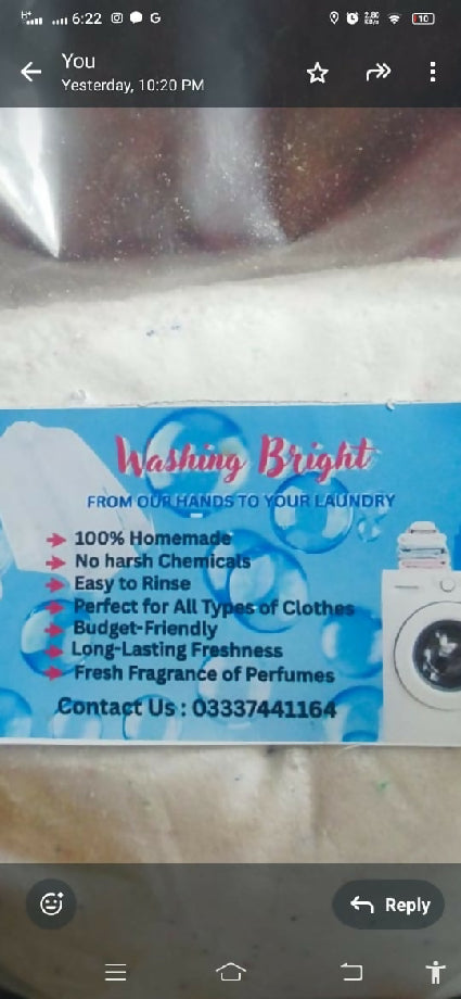 Washing Bright Homemade Laundry Detergent Powder - Gentle & Effective