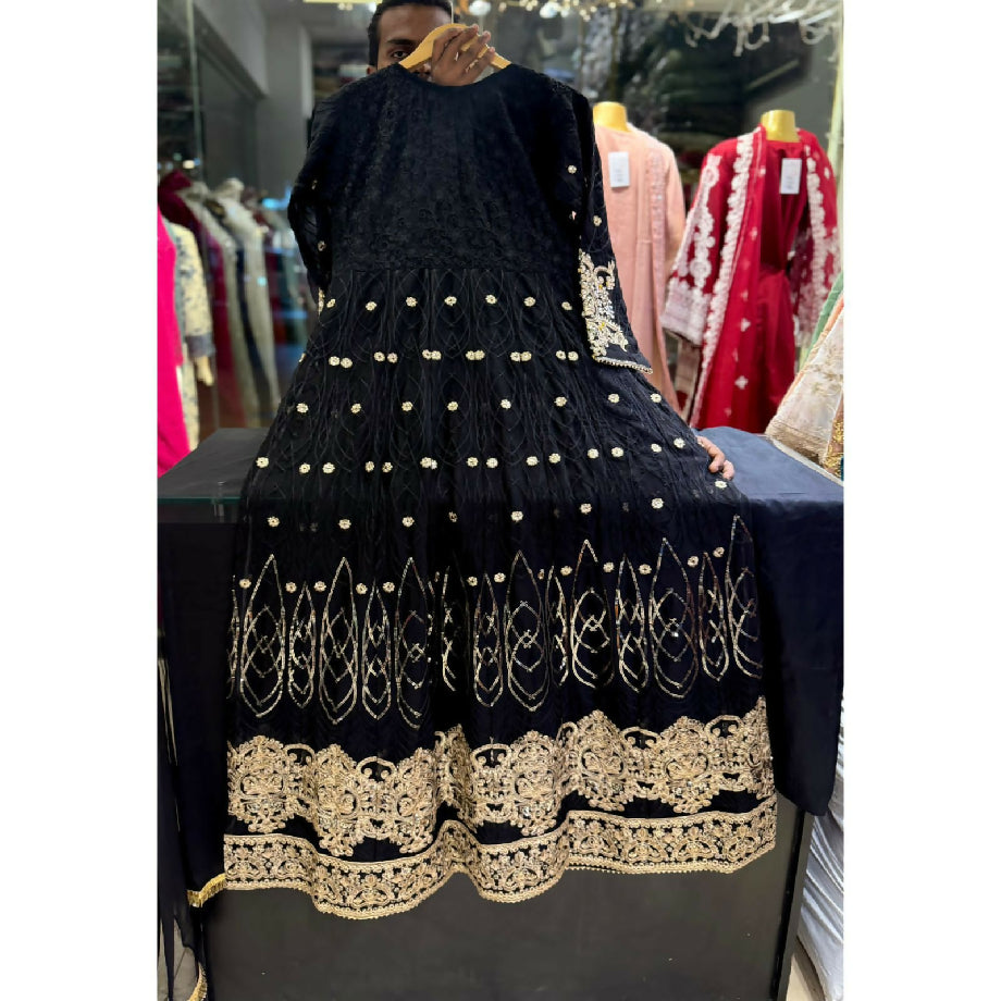 Heavy Embroidered Chiffon Maxi – 3 Piece Stitched