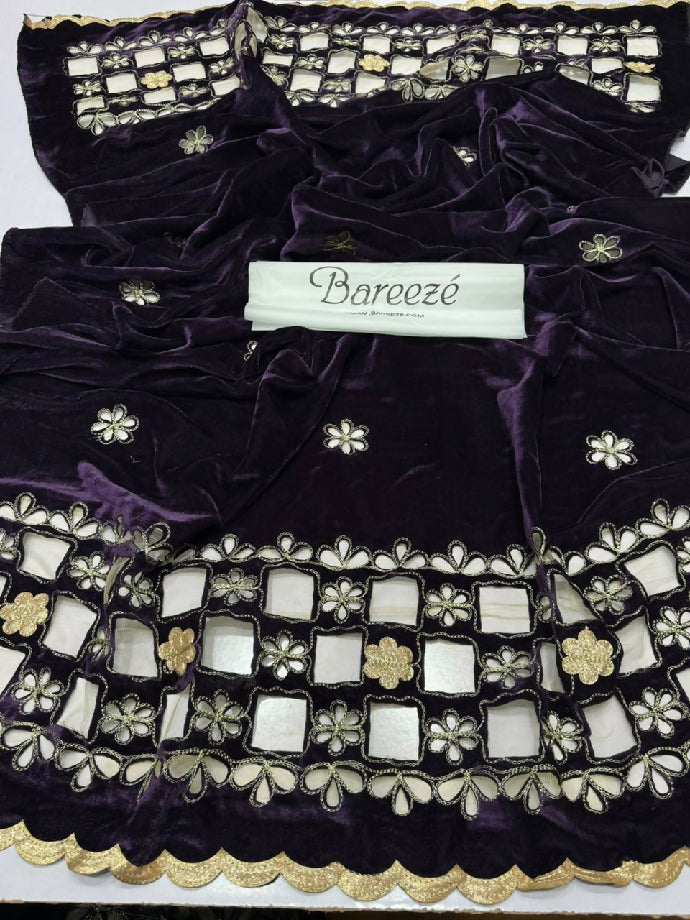 Velvet Fancy wedding Shawl