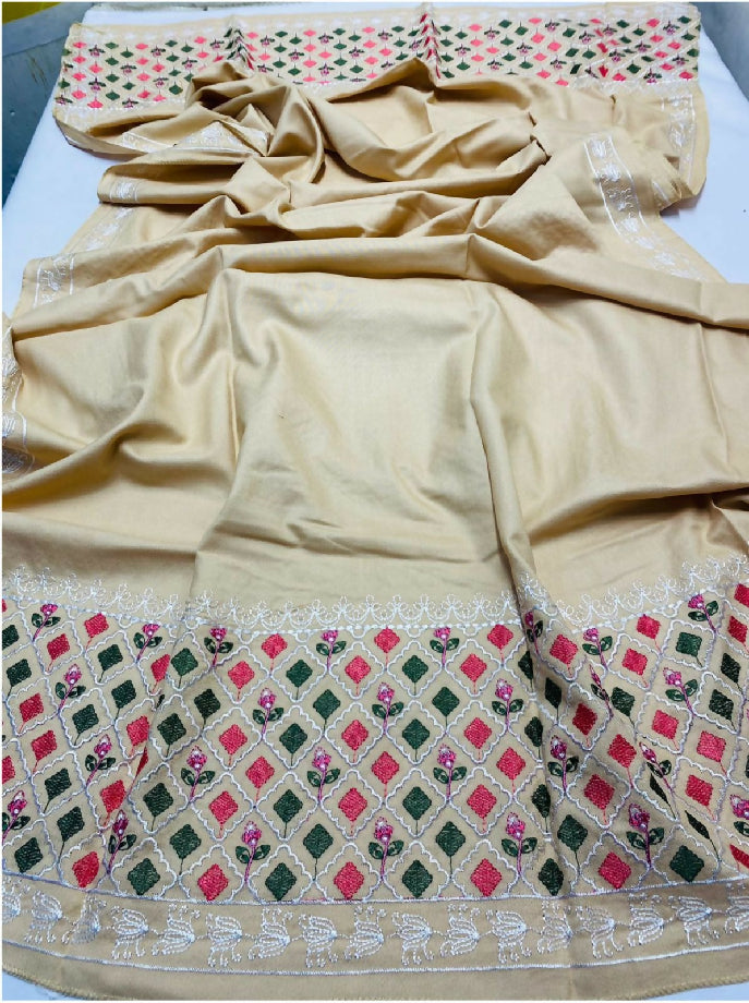 Luxury Embroidered Dhanak Winter collection For women's